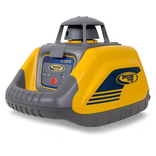 Yellow and gray robotic toy vehicle with a rounded top and labeled front panel