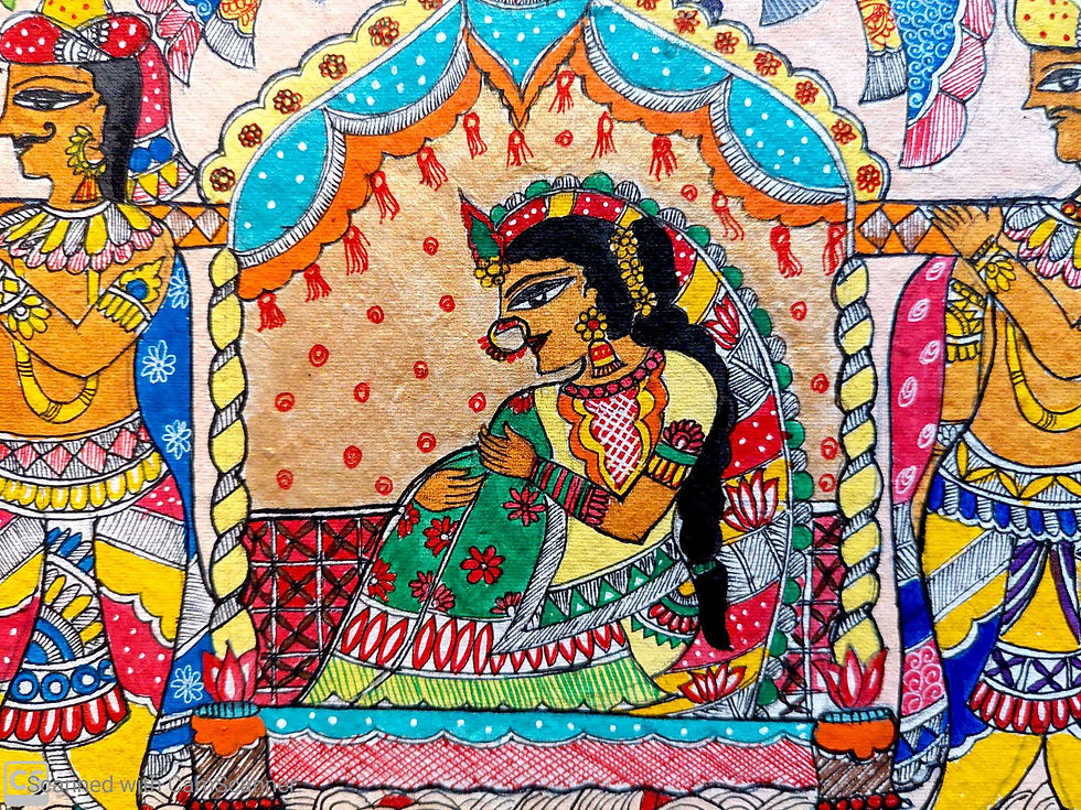 Thumbnail: MADHUBANI LINE PAINTING