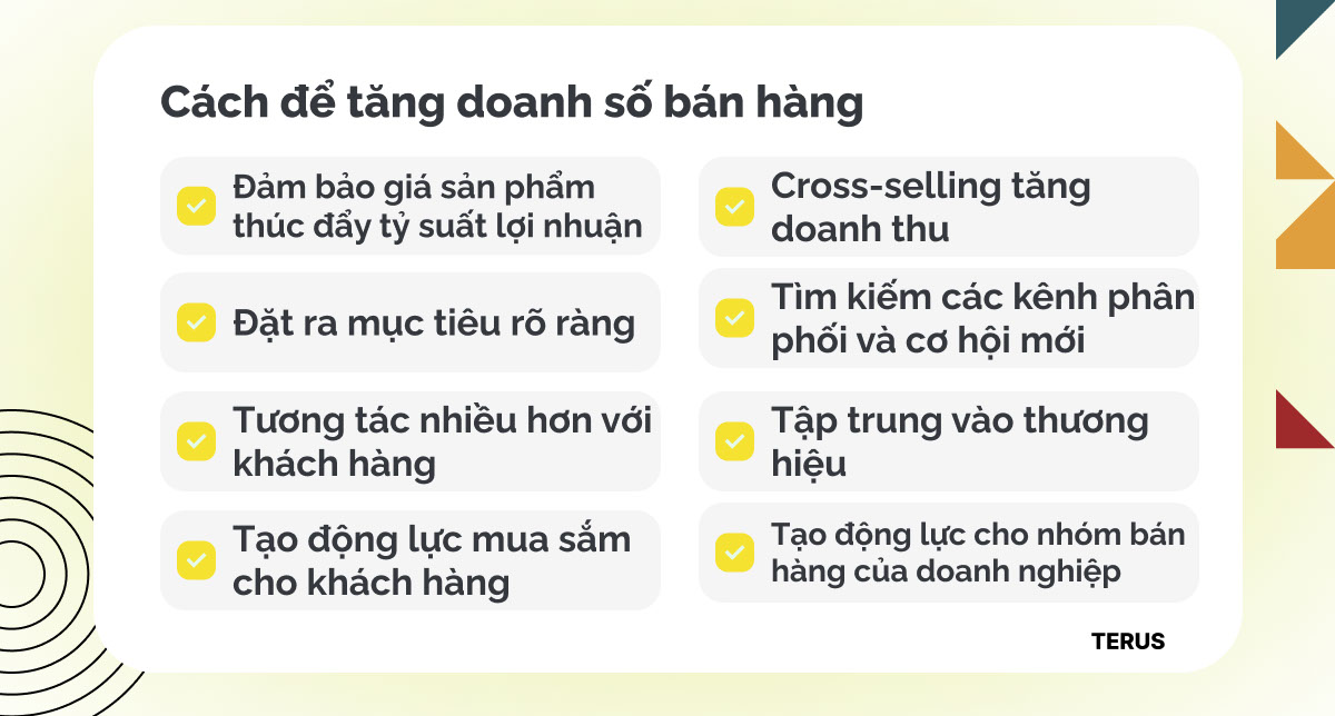 8 cách để tăng doanh số bán hàng