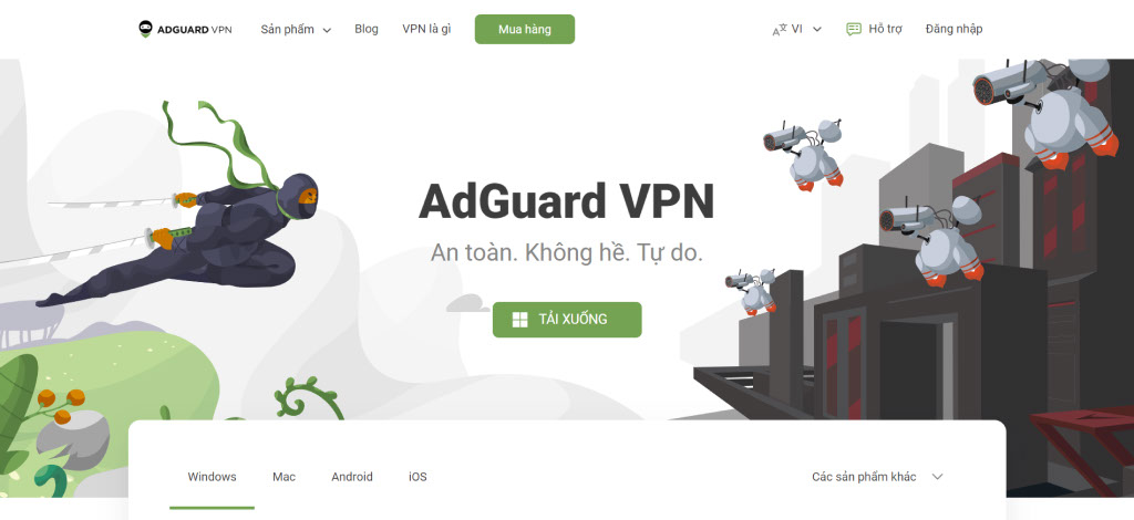 Adguard VPN – Tiện ích Fake IP dễ sử dụng