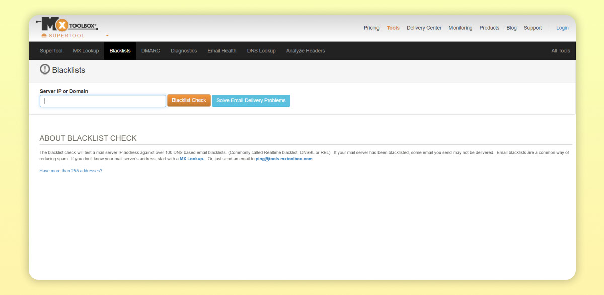 Check Blacklist Bước 1
