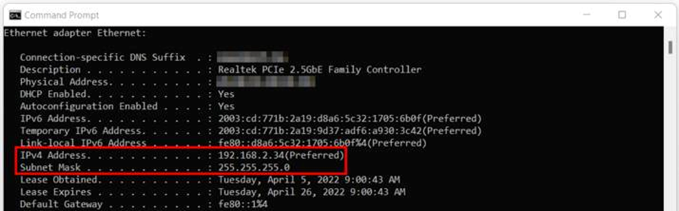 Cách tìm IP Broadcast hệ điều hành Windows