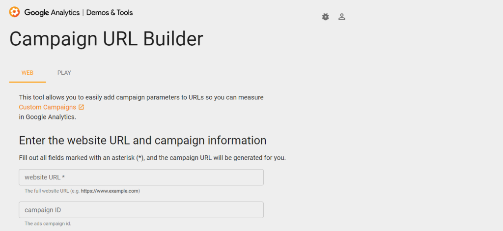 công cụ Campaign URL Builder