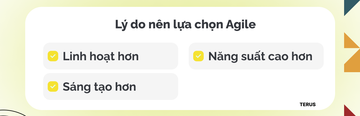 lý do nên lựa chọn agile