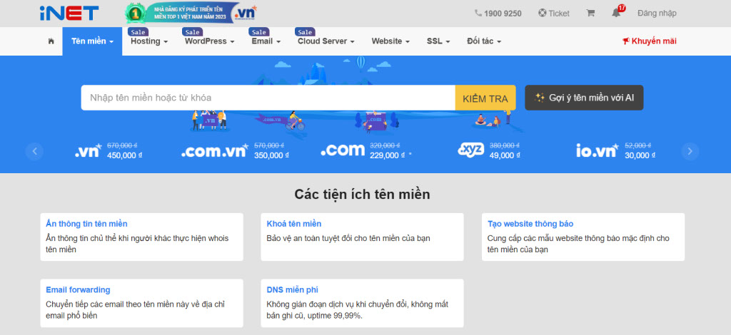 Nhà cung cấp Domain Inet