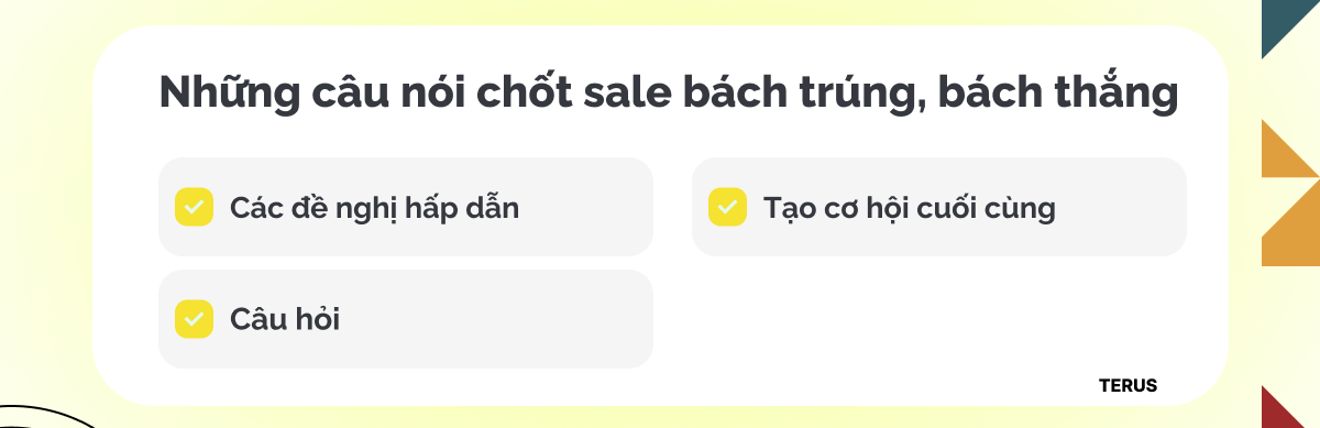 Những câu nói chốt sale bách trúng, bách thắng