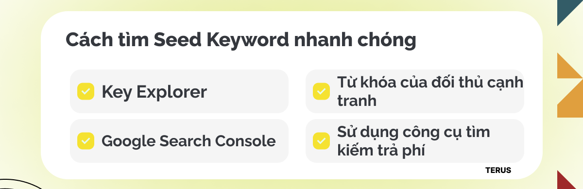 Tìm seed keyword cụ thể