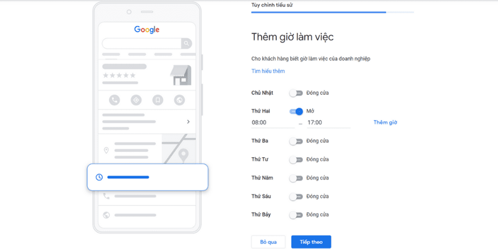 Thời gian làm việc của doanh nghiệp
