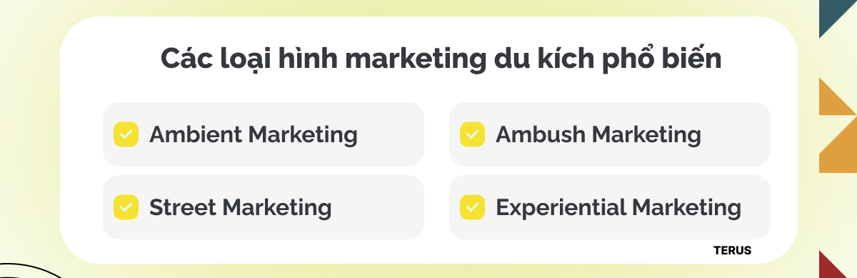 Các loại hình marketing du kích phổ biến