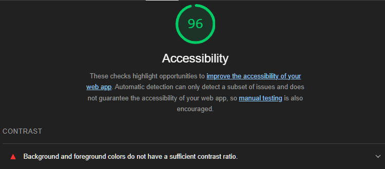 Accessibility Google Lighthouse