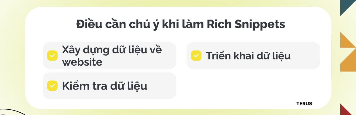 Điều cần chú ý khi làm Rich Snippets