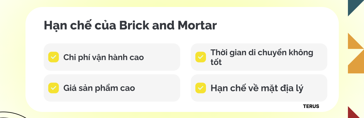 Hạn chế của Brick and Mortar