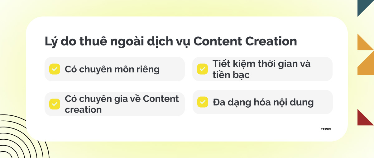 Lý do thuê ngoài dịch vụ Content Creation
