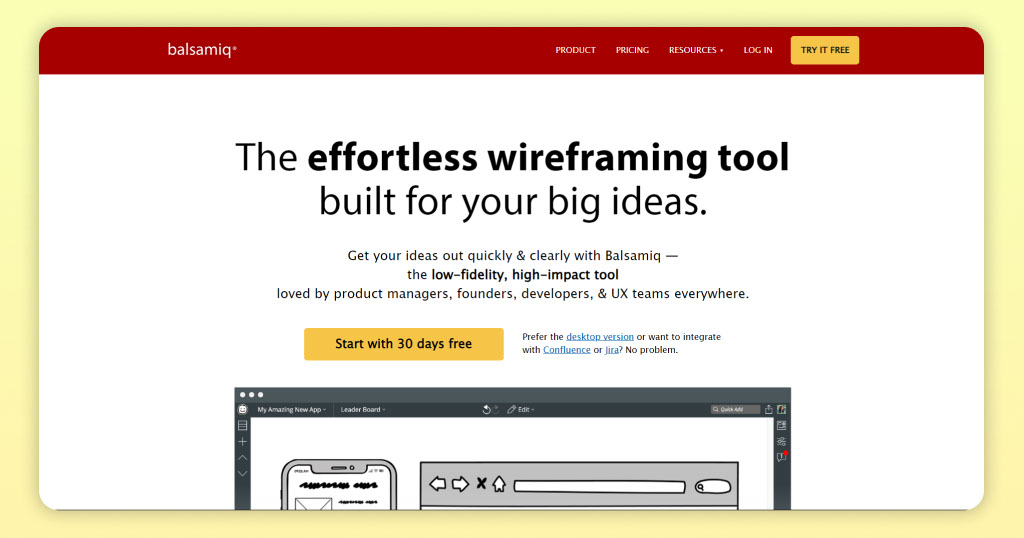 Phần mềm thiết kế Balsamiq