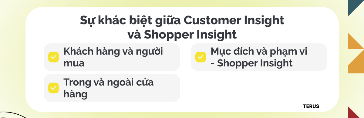 Sự khác biệt giữa Customer Insight và Shopper Insight