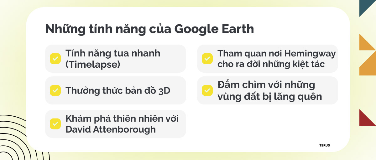 Những tính năng của Google Earth