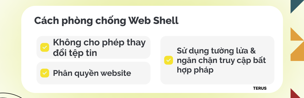 Cách phòng chống Web Shell
