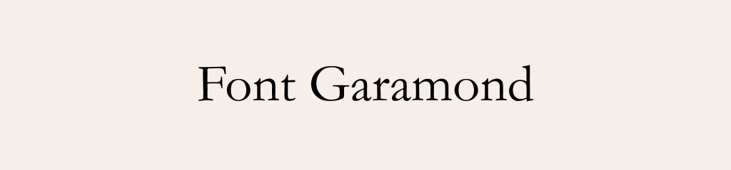 ví dụ cho font chữ Garamond