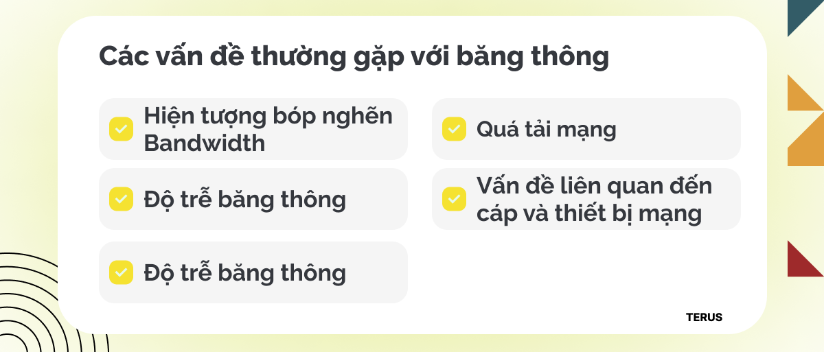 Các vấn đề thường gặp với băng thông
