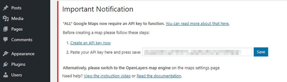 dán API vào plugin