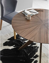 mesa de madera circular