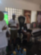 Youth being encouraged by Elder Ekeoma