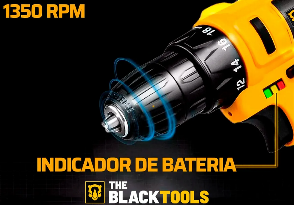 Miniatura: Furadeira Parafusadeira The Black Tools 12V