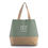 Thumbnail: Canvas and Jute Shopper Dusty Green