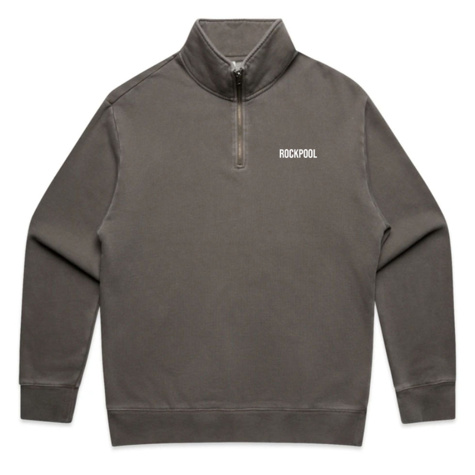 Thumbnail: Relaxed Half Zip Faded Grey