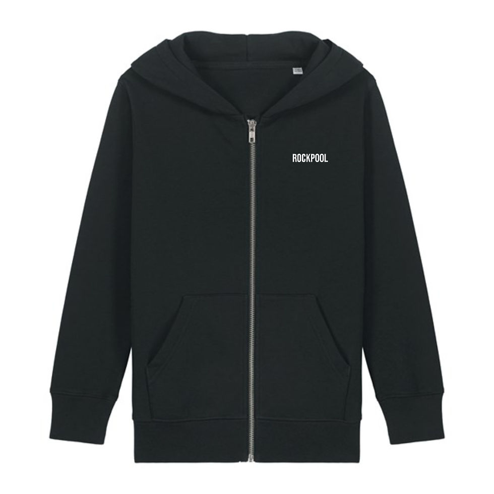 Kids Zip Up Hoodie Black