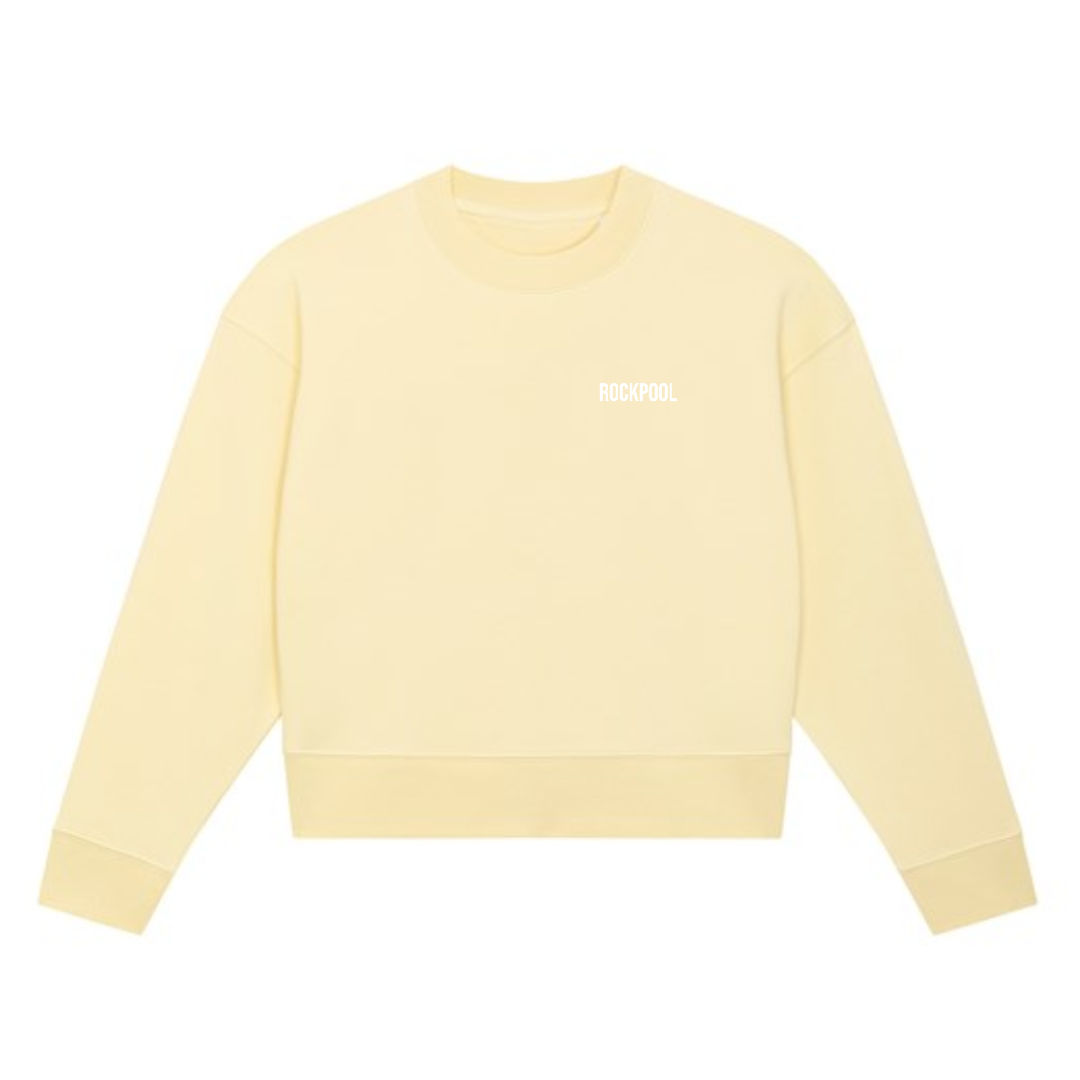 Womens Cropster Crew Neck Sweater Butter
