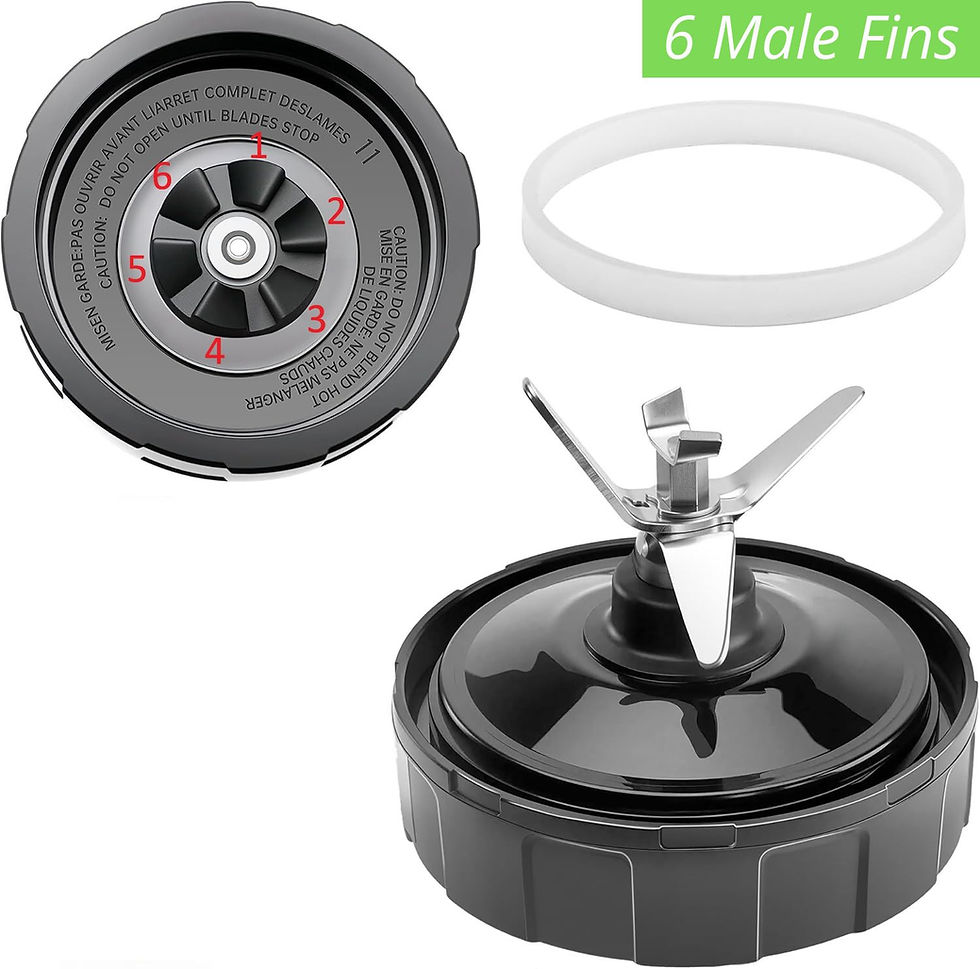 Thumbnail: 6 Fins Pro Extractor Blade for Nutri Ninja Auto iQ BL480W-70 BL480D-30DOB BL450