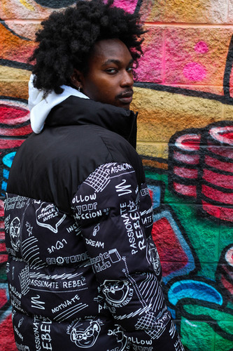 Signature Passionate Rebel Graffiti Puffy Coat | Passionate Rebel