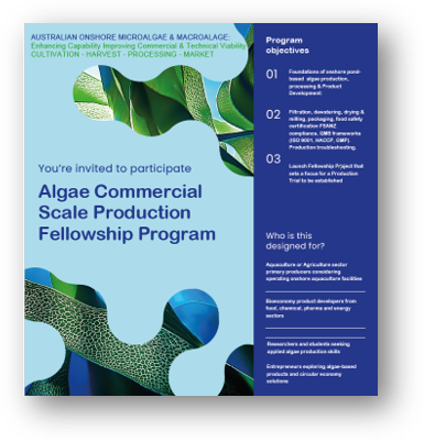 WEBINAR: Algae Production Fellowships / Site Tours - Cohort 2026  (2nd)