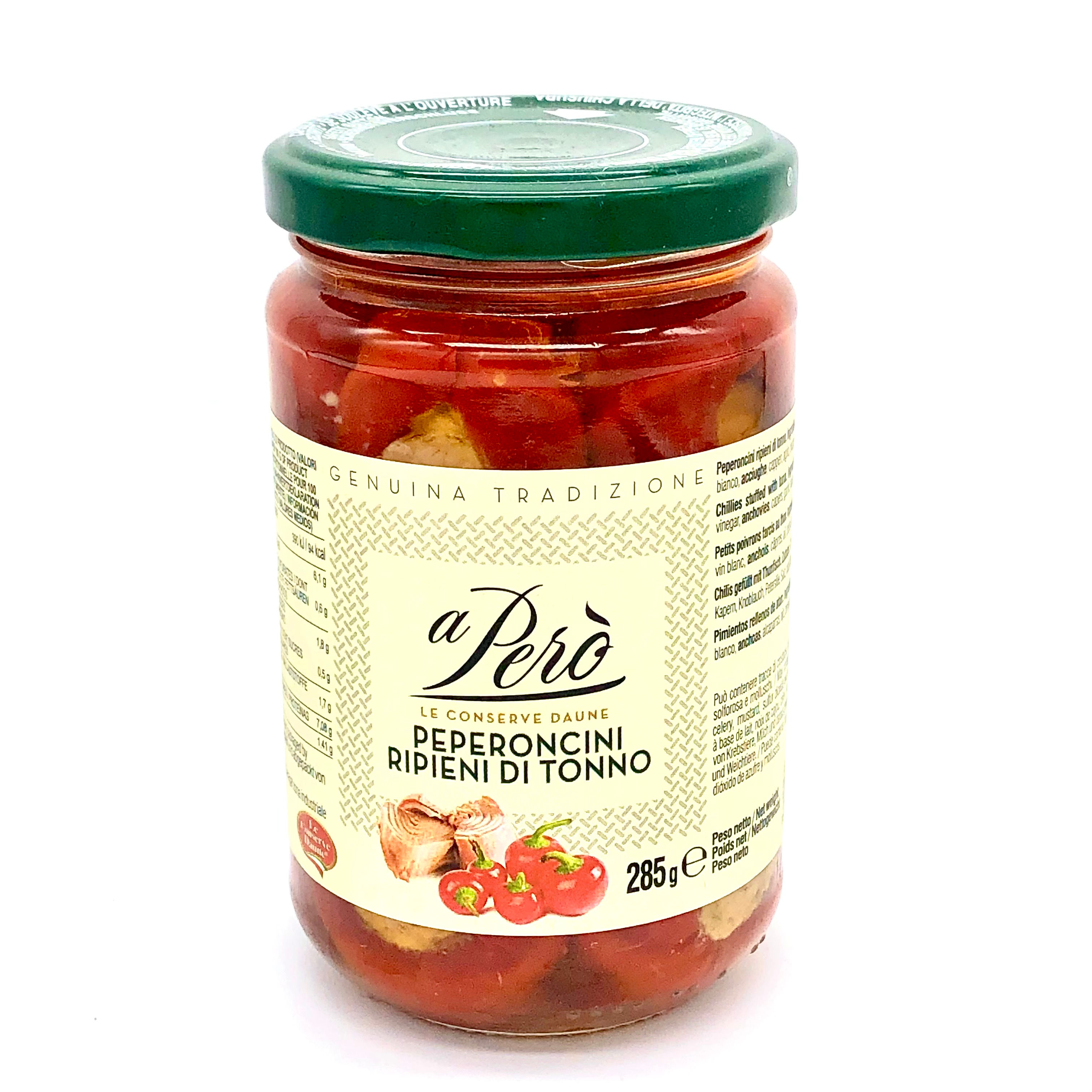 Peperoncini ripieni di tonno - pimiento relleno de atún