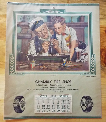 6373 Calendrier Chambly tire | antiquite-brocante 6373 Calendrier Chambly tire | antiquite-brocante