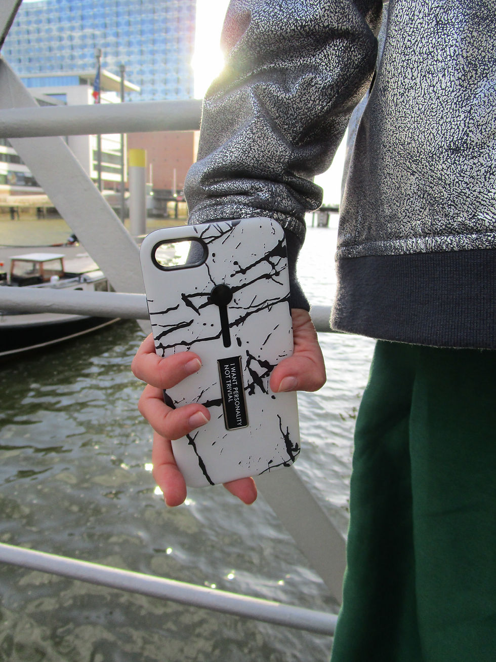 Miniaturbild: Schwarzer Marmor IPhone-Hülle 