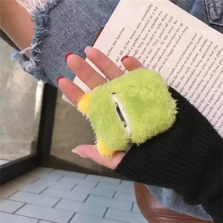 Thumbnail: Green Cartoon Plush Monster AirPods Case