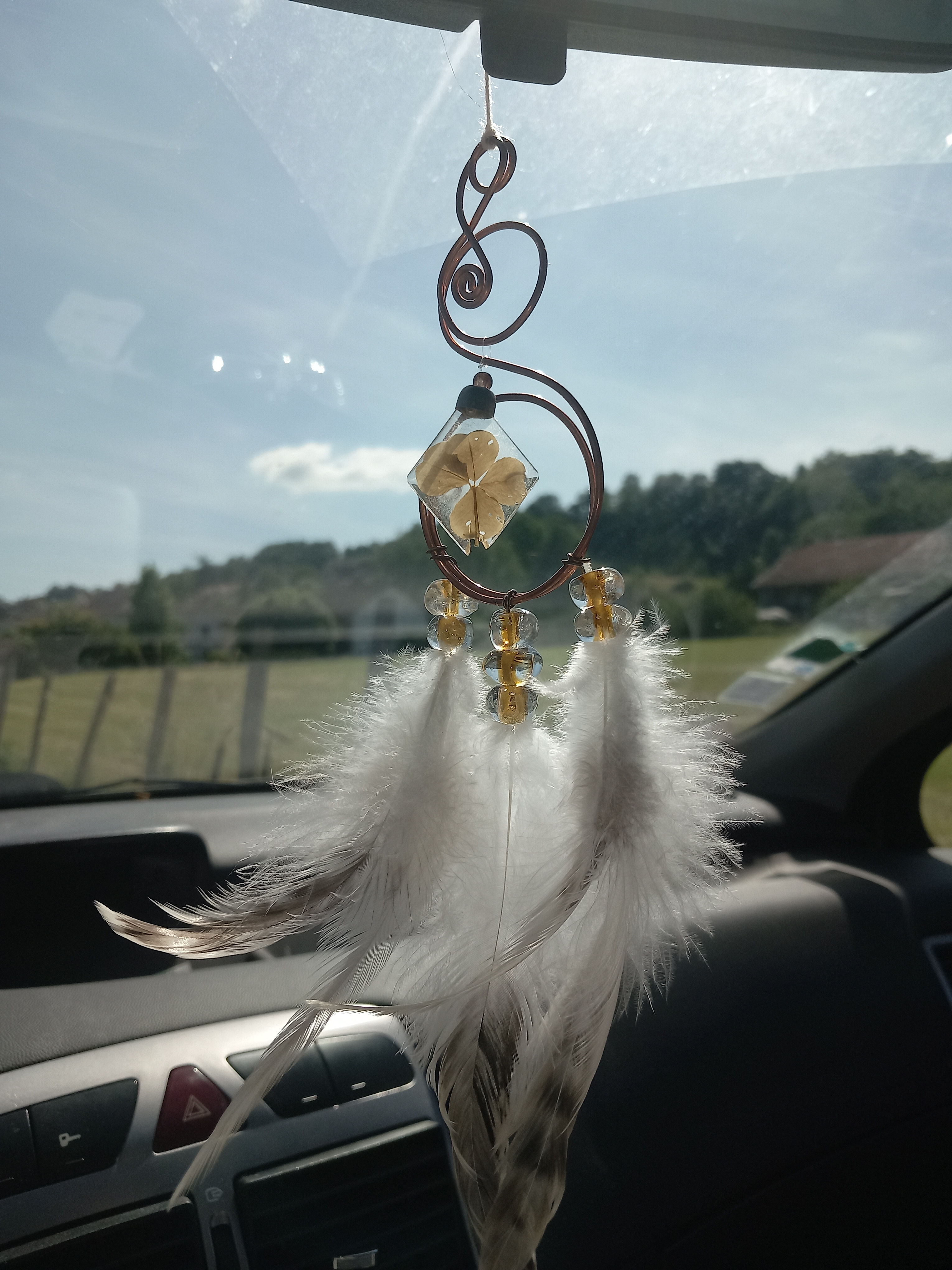 Trèfle à 4 feuilles pour rétrÔôoviseur