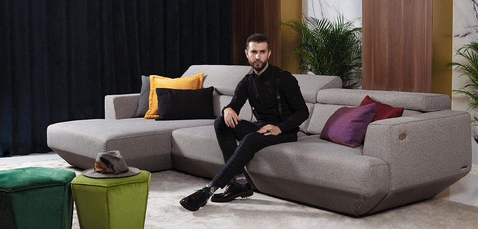 Thumbnail: Corner Sofa Ext. 2 Rec. El. 326/160/108 cm RUBY