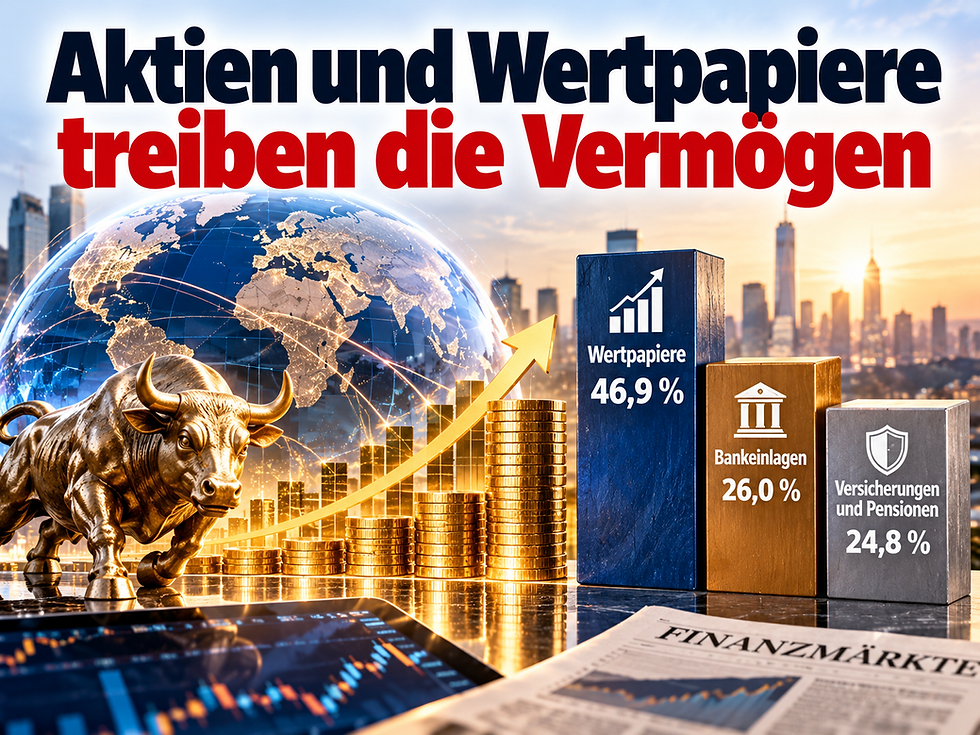 Aktien und Wertpapiere treiben die Vermögen