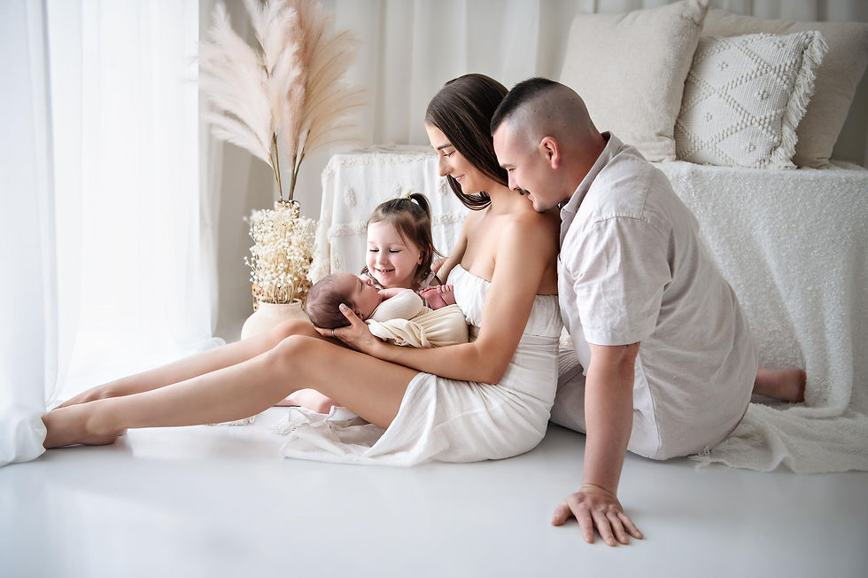 Heartwarming interactions with baby during photo shoot