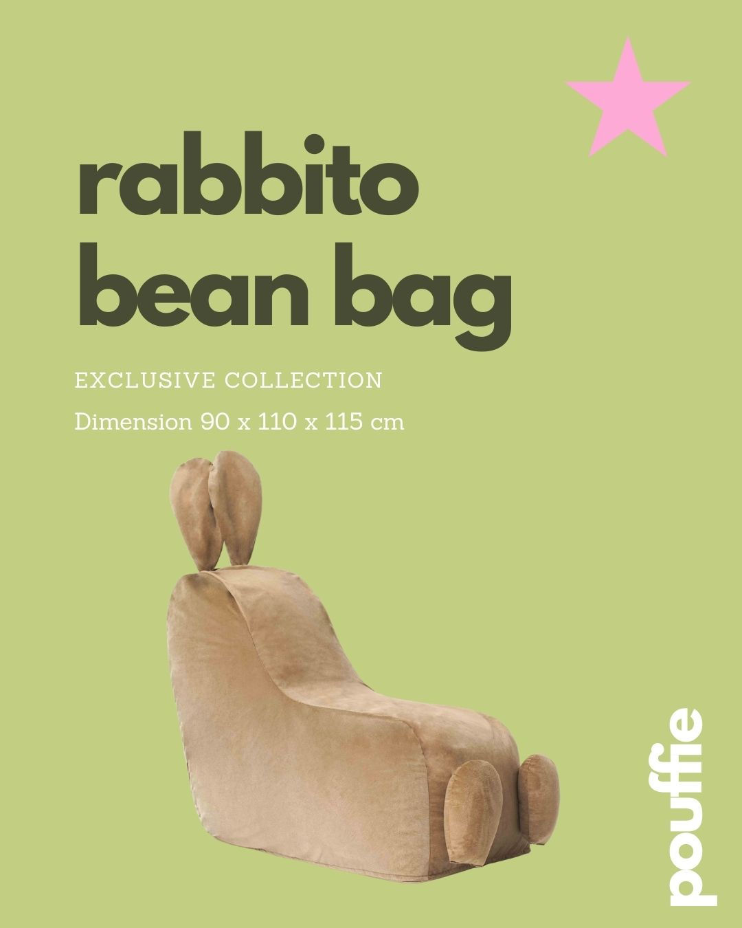 Rabbito Bean Bag - Exclusive Animal Series