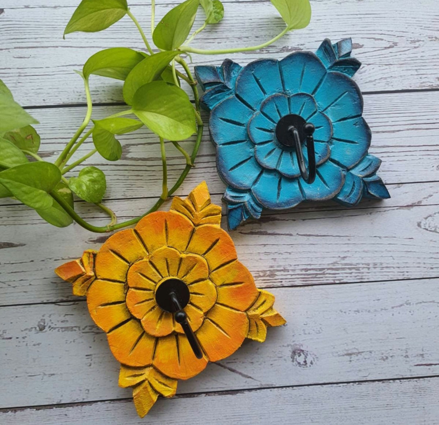Hand Carved Wall Hooks