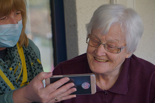Carer and elderly client