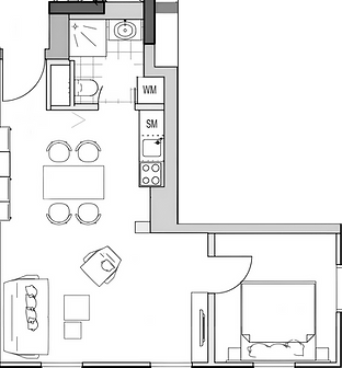 Floor plan N°11 Adler Apartments Sasbachwalden, holiday apartment in the Black Forest, holiday with family and dog, living TIMELESS