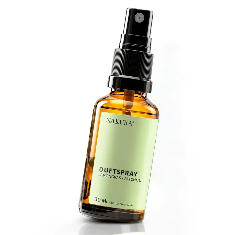 NAKURA LEMONGRAS-PATCHOULI Raumspray 30 ml – naturreiner Raumduft mit ätherischen Ölen