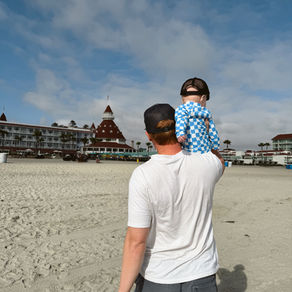 Sunny San Diego with a baby