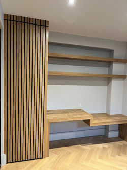 Inbuilt desk and storage