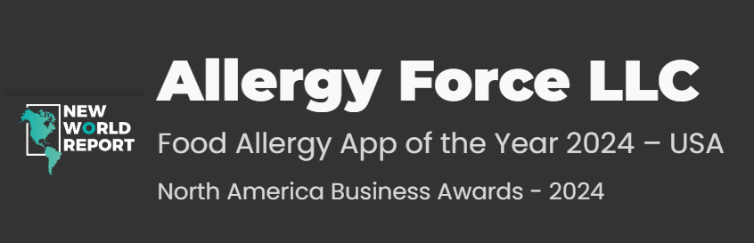 New World Report recognizes the Allergy Force food allergy app as the food allergy app of the year 2024 in the 2024 North America Business Awards